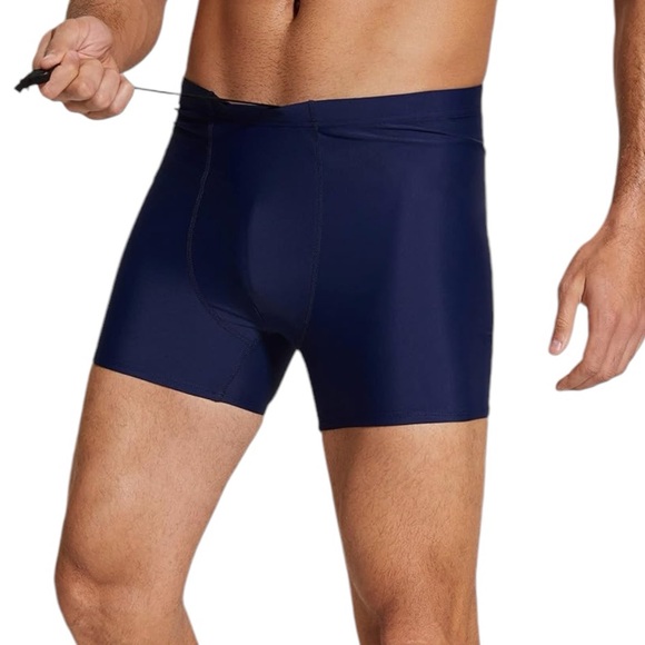 DEVOROPA men’s navy blue swim jammer drawstring front swim shorts trunks XL NWT - Picture 5 of 8